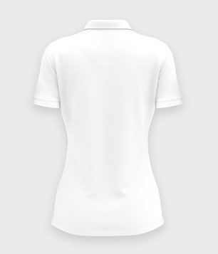 Damska koszulka polo (bez nadruku, gładka) - biała