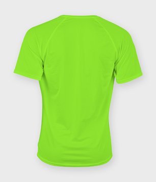 Koszulka męska sportowa (bez nadruku, gładka) - zielona (neonowa)