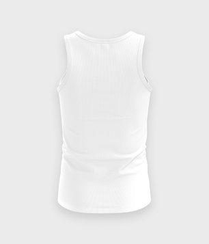 Męska koszulka bez rękawów (bez nadruku, gładka) - biała