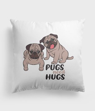 Poduszka Pugs need hugs