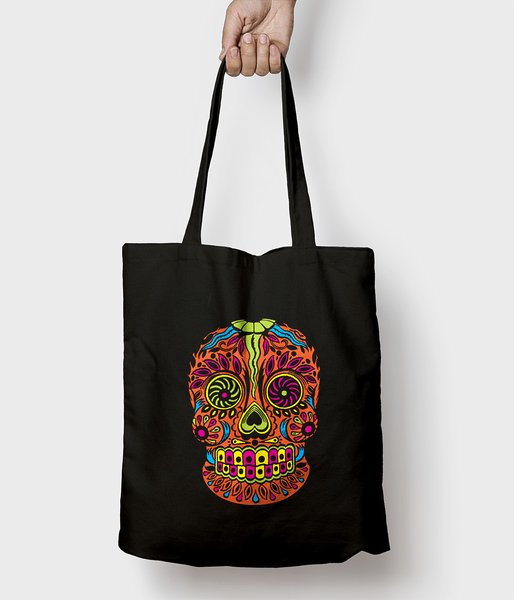 Colorful Skull - torba bawełniana