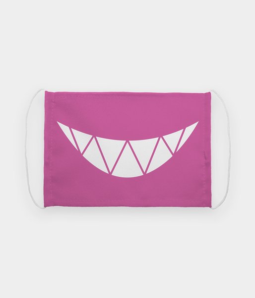 Creepy smile różowa - maska na twarz fullprint