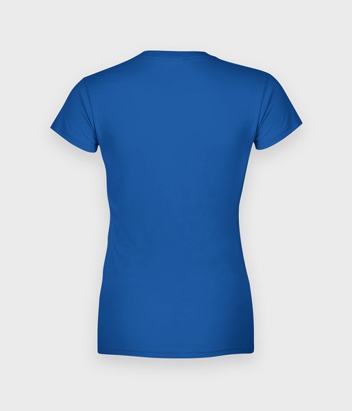 Damska koszulka (bez nadruku, gładka) - niebieska-2