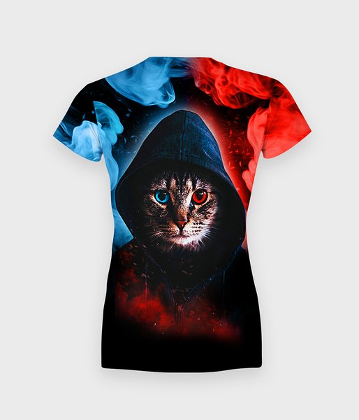 Hacker Cat - koszulka damska fullprint-2
