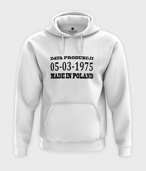 Made in Poland + Twoja data - bluza z kapturem