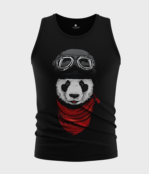 Panda pilot  - koszulka męska bez rękawów