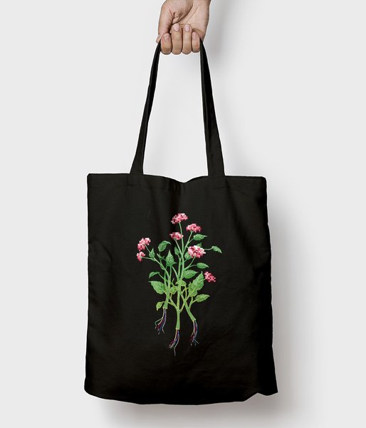Pixel Flowers - torba bawełniana