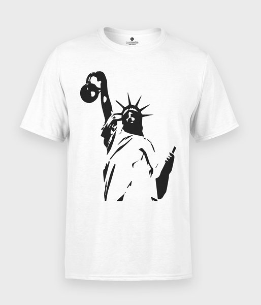 Statue of Liberty with kattebell - koszulka męska