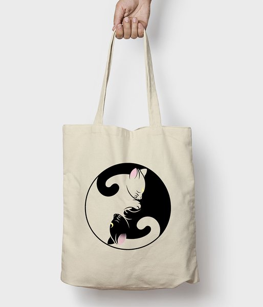 Yin Yang Kotki - torba bawełniana