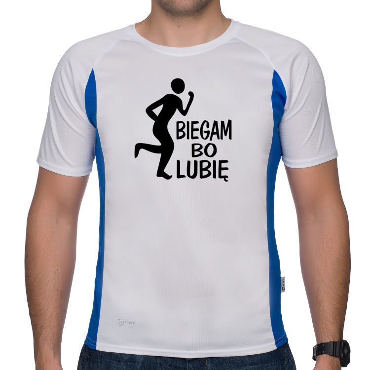 Koszulka sportowa Biegam bo lubię