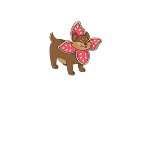 Uroczy Pies w przebraniu Demogorgona