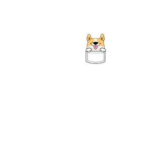 Corgi w czarnej kieszonce