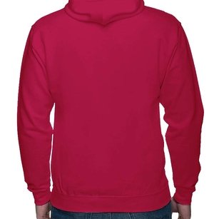 Męska bluza z kapturem (bez nadruku, gładka) - czerwona