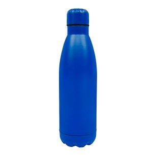 Butelka sportowa z zakrętką (gładka, bez nadruku) - niebieska