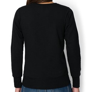 Damska bluza taliowana (bez nadruku, gładka) - czarna