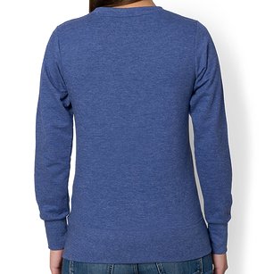 Damska bluza taliowana (bez nadruku, gładka) - niebieska