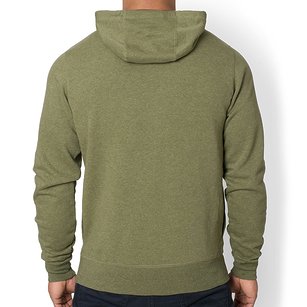 Męska bluza z kapturem melanżowa (bez nadruku, gładka) - zielona