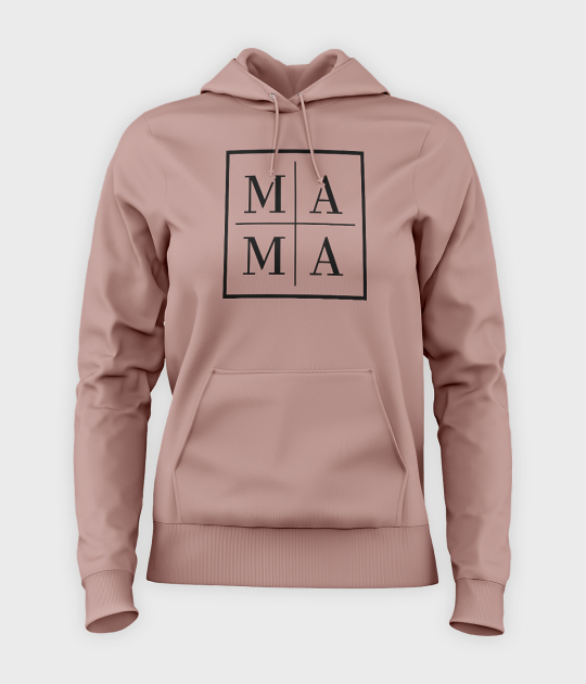 Bluza damska z kapturem Mama - kwadrat