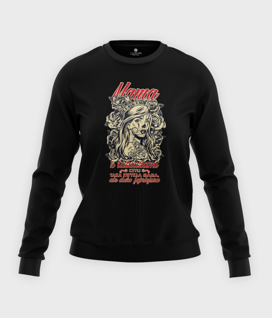 Bluza klasyczna damska Mama z tatuażami