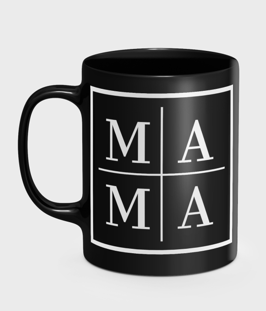 Kubek Mama - biały kwadrat product