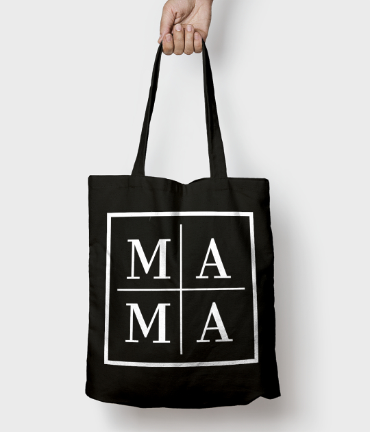Torba bawełniana Mama - biały kwadrat product