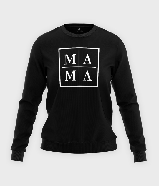 Bluza klasyczna damska Mama - biały kwadrat