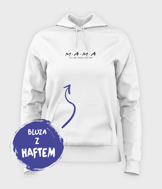 Bluza damska organic z haftem Mama Friends