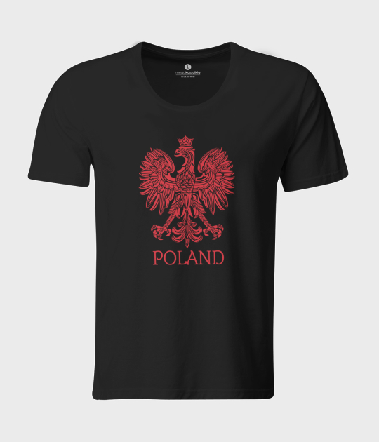 Koszulka męska z luźnym dekoltem Poland 5