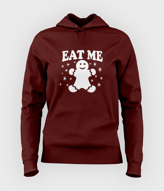 Bluza damska z kapturem taliowana Eat me
