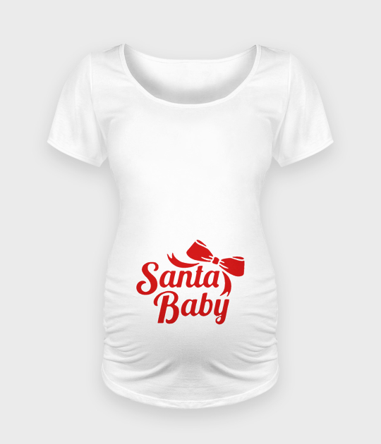 Koszulka damska ciążowa - Oversize Santa Baby