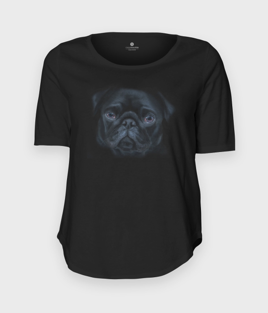 Koszulka damska trzy czwarte Pug face 3D