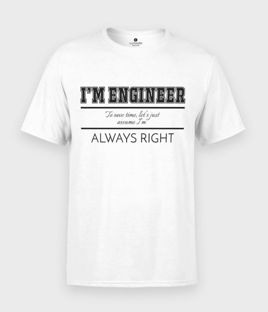 Koszulka męska I am engineer