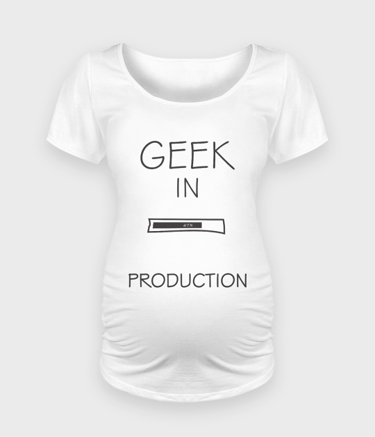 Koszulka damska ciążowa - Oversize Geek in production - Ciąża