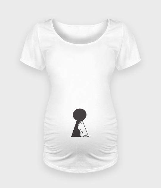 Koszulka damska ciążowa - Oversize Dziurka od klucza - Ciąża