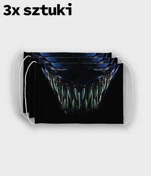 Maska na twarz fullprint 3-pack - Zły Venom