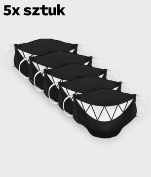 Maska na twarz premium 5-pack -  Creepy SmilePremium