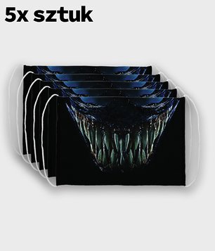 Maska na twarz fullprint 5-pack - Zły Venom