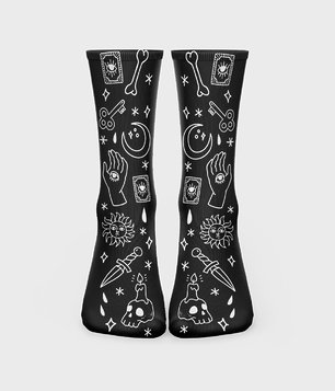 Skarpetki za kostkę fullprint (36-40) Black magic (36-40)