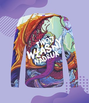 Bluza damska fullprint z własnym nadrukiem