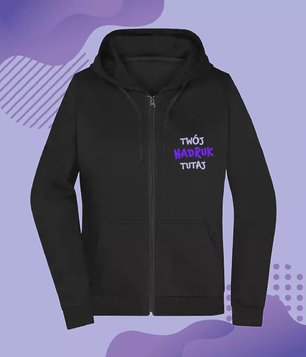 Bluza damska rozpinana z własnym nadrukiem