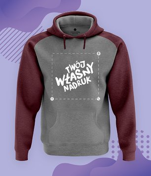 Bluza dwukolorowa z własnym nadrukiem