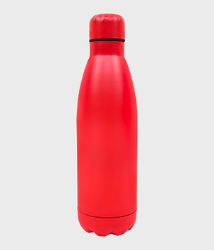 Butelka sportowa z zakrętką (gładka, bez nadruku) - czerwona