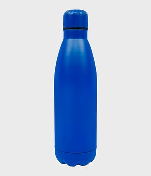 Butelka sportowa z zakrętką (gładka, bez nadruku) - niebieska