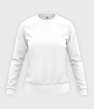 Damska bluza taliowana (bez nadruku, gładka) - biała Damska bluza taliowana (bez nadruku, gładka) - biała