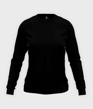 Damska bluza taliowana (bez nadruku, gładka) - czarna Damska bluza taliowana (bez nadruku, gładka) - czarna