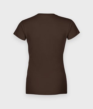 Damska koszulka (bez nadruku, gładka) - brązowa