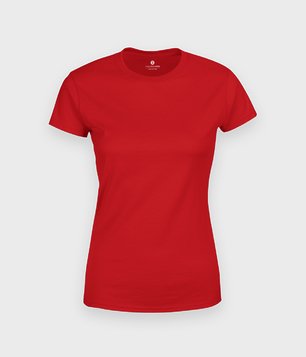 Damska koszulka (bez nadruku, gładka) - czerwona
