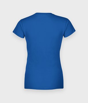 Damska koszulka (bez nadruku, gładka) - niebieska