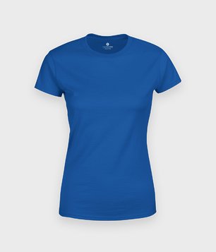 Damska koszulka (bez nadruku, gładka) - niebieska
