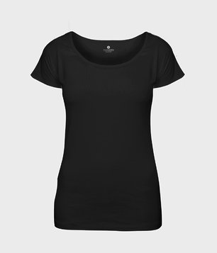 Damska koszulka oversize (bez nadruku, gładka) - czarna Damska koszulka oversize (bez nadruku, gładka) - czarna